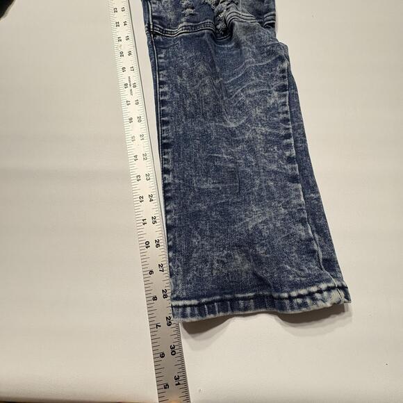 Decibel Men’s Distressed Acid Wash Moto Jeans – 36x32 - Picture 2 of 16